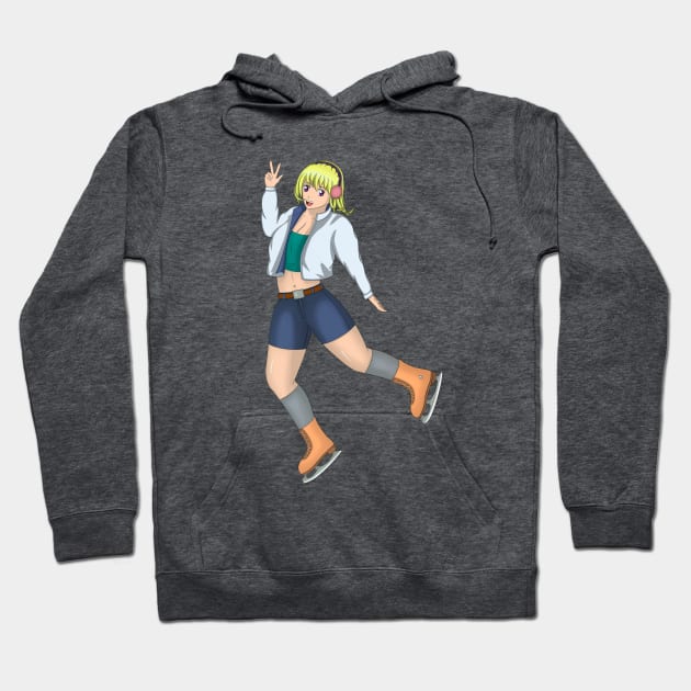 Ice skater girl Hoodie by Godart